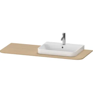 Duravit Happy D.2 Plus Konsole 1300x550 mm, 1 Auschnitt rechts, für den Waschtischunterbau HP4942, HP4962, HP4972, HP031KR7171, Farbe: Mediterrane Eiche Echtholzfurnier