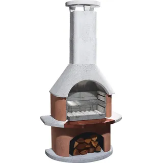 Buschbeck Gartengrillkamin San Remo Weiß-Terrakotta