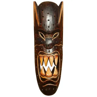 Wogeka Schöne 50 cm Teufel Holz Maske Gothik Afrika Wandmaske Handarbeit Bali Maske69