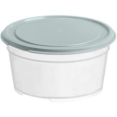 Gastromax Bio Runde Lebensmittel Aufbewahrungsbehälter, 0.45 Liter Kapazität, Transparente/Salbeigrün