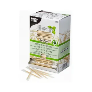 Papstar Zahnstocher Holz mit Menthol 6,6 cm 1000 Stück