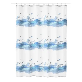 KLEINE WOLKE Duschvorhang Seaside 180 x 200 cm krokusblau
