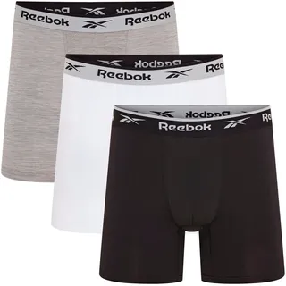 Reebok Ainslie Boxershorts schwarz/weiß/grau XL 3er Pack
