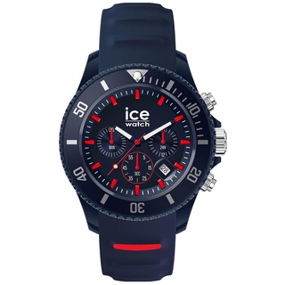 ICE-Watch - ICE chrono Dark blue Red - Blaue Herren/Unisexuhr mit Plastikarmband - 021425 (Medium)