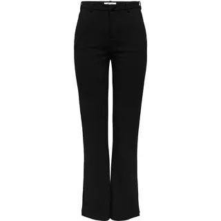 ONLY Damen ONLRAFFY-YO Life MID STR Pant TLR NOOS Hose 15265049,Schwarz,S / 32L