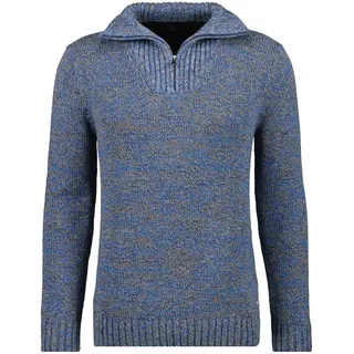 Troyer RAGMAN, Herren, Gr. 58, blau (blau, 174), Strick, 100% Baumwolle, hoch geschlossener Ausschnitt, Pullover Troyer