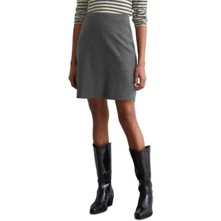 Marc O'Polo Damen Minirock aus Woll-Mix elegant, Grau (Deep Grey Melange), 44