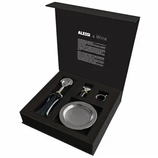 Alessi Bar Set ALESSI+WINE 4-tlg Schwarz / Edelstahl