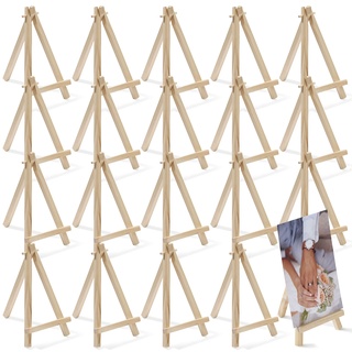 THE TWIDDLERS 20 Mini Holz Staffelei, Tischkartenhalter, Fotohalter (16cm) für Hochzeiten, Geburtstage, Taufen, Weihnachten & Partys - Basteln, Fotos, Tischdeko