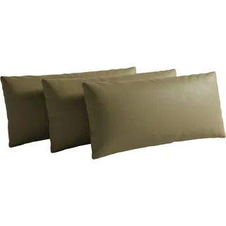 sit&more Sofakissen "Vanity Leder, 3er Set, B: 60 cm", olive