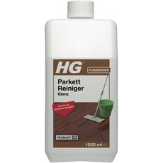 HG Parkett Reiniger Glanz, hochkonzentrierter Wischreiniger für Parkett- und Holzböden, mit Glanzwirkung und frischem Duft - 1 L