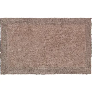 Grund Badteppich , Taupe , Textil , Abstraktes , rechteckig , 60x90 cm , Oeko-Tex® Standard 100 , für Fußbodenheizung geeignet, rutschfest , Heimtextilien, Badtextilien, Badematten