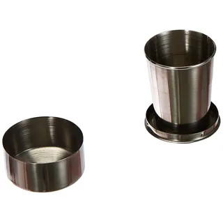 Ferrino Stainless Steel Folding Cup Camping und Wandern, Erwachsene, Unisex, 0, Einheitsgröße