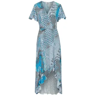 Buffalo Maxikleid Druckkleid Blau 38