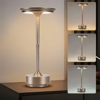 meoaow Nachttischlampe Silber 2 St.