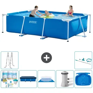 Rechteckiger Frame Pool - 300x200x75 cm - 8-teilig S20049 - Blau