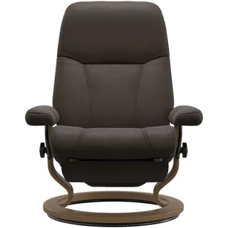 Stressless Relaxsessel , Braun , Holz, Metall , Echtleder , Rindleder , Eiche , Schichtholz , 77x110x81 cm , Lederauswahl, Stoffauswahl, Relaxfunktion , Wohnzimmer, Sessel, Ledersessel