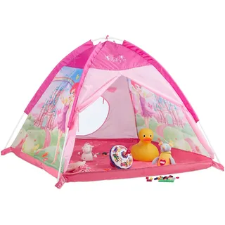Relaxdays Spielzelt Mädchen , Pink , Kunststoff, Textil , 118x115 cm , Spielzeug, Kinderzelte