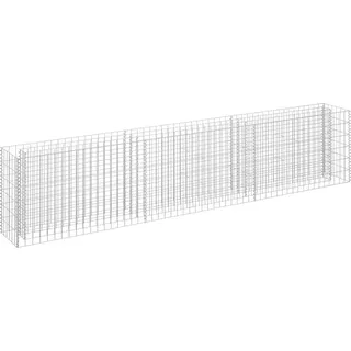 vidaXL Gabionen-Hochbeet Verzinkter Stahl 270×30×60 cm - Silber