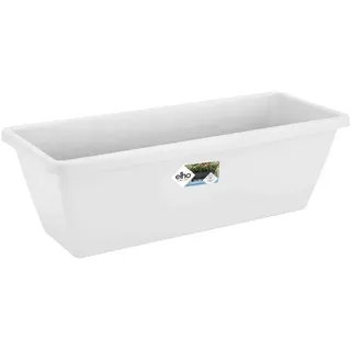 elho Barcelona Balkonkasten 50 - Übertopf für Balkon & Außen - Ø 49.8 x H 16.0 cm - Weiß/Weiss