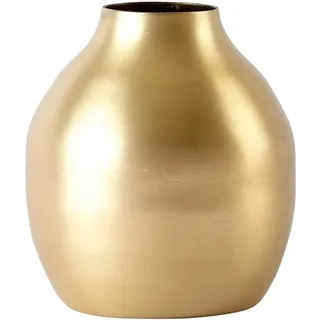 JOTEX GUNNEBO Vase aus Metall mit Abgerundeten Form, Messing, Höhe 10 cm