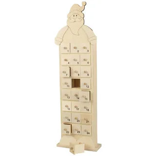 Kalender Advent Fantasie -mann Weihnachten Holz 48 CM