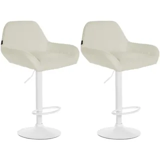 CLP Barhocker 2er Set 51 x 89 x 52 cm Creme