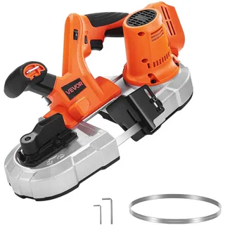 Vevor 20 V Akku Bandsäge 65 mm Schnitttiefe 0–192 m/min Drehzahl