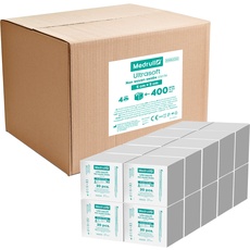 Medrull 5 x 5 cm Kompressen Steril nicht gewebt (800 Stück) 20 boxen ULTRASOFT 4-lagig - Verpackt 2 Stück x 20 Papierbeuteln (40 Stück) x 20 boxen