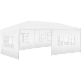 Tectake Pavillon Novara 6 x 3 m inkl. 5 Seitenteile Weiß