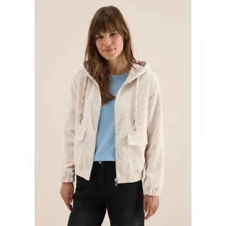 Cecil Damen 2117008 Cordjacke mit Kapuze oat milk beige, XL