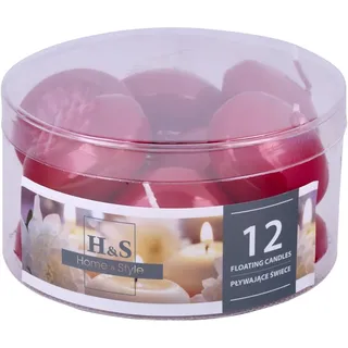 donau home Set Lackiert Schwimmkerzen 12 St. rot