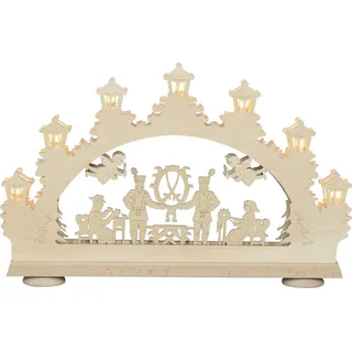 Saico Original LED Schwibbogen »3D-Lichterbogen, Bergleute« Premium LED-Beleuchtung, warmweiß, BxHxT: 48,5x31x6 cm