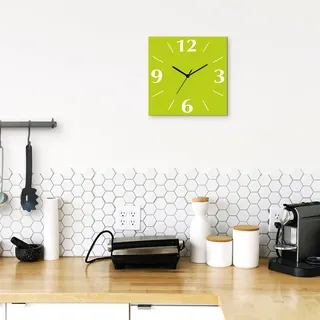 Artland Wanduhr »Uni Trendfarben« wahlweise mit Quarz- oder Funkuhrwerk, lautlos ohne Tickgeräusche, grün