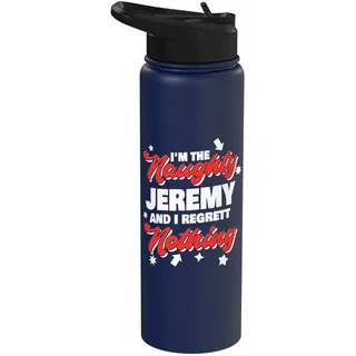 Frecher Jeremy, lustiger Weihnachtsname Jeremy, personalisiert Stainless Steel Insulated Water Bottle