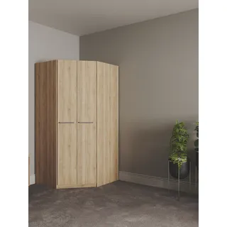Priess Eckschrank Barcelona 95 x 193 x 95 cm Braun