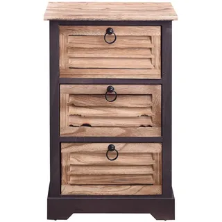 Mobili Rebecca Nachttisch Schwarz 27/40/63 cm , Holz , 27x63x40 cm , Schlafzimmer, Nachtkästchen