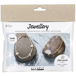 Creativ Company Creativ Mini-Bastelset Schmuck, Bergkristall-Armband, 1 Packung, Sparkling