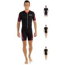 Bild Playa Man Shorty Wetsuit – Kurzer Neoprenanzug 2.5mm aus Hochelastischem für Herren, Schwarz/Rot, XL