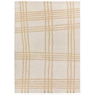 Atticgo Hochflorteppich beige Helia 160/230 cm , Textil , Abstrakt , Rechteckig , 160x230 cm , Oeko-Tex® Standard 100 , antistatisch, für Fußbodenheizung geeignet, leicht zusammenrollbar , Teppiche und Böden, Teppiche, Hochflorteppiche & Shaggys