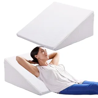 TANYOO Keilkissen Memory-Schaum und hochdichter Schaumstoff in doppelter Schichtstruktur Geeignet für Bett und Sofa als Beinkissen oder Rückenlehnenkissen EIN Keilkissen als Refluxkissen