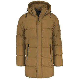 Winterjacke LERROS "Warm gefütterter Steppmantel mit abnehmbarer Kapuze", Herren, Gr. XXL, braun, 100% Polyester, Jacken Winterjacke