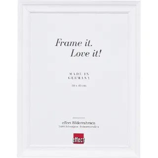Effect Holz-Bilderrahmen Profil 2420 weiß 50x70 cm Museumsglas Acryl