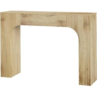 Konsolentisch - Sofa-/Flurtisch - 120 cm Holz - Rechteckig - Landhausstil - Eiche natur - Buff/Beige