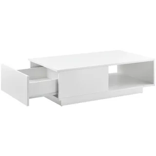 [en.casa] Couchtisch Biskra 95/55/31 , Weiß Hochglanz , Holzwerkstoff , 95x31x55 cm , Wohnzimmer, Wohnzimmertische, Couchtische