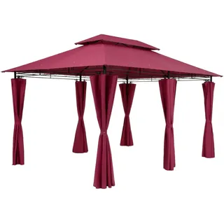 CASARIA Pavillon Topas 3 x 4 m inkl. Seitenteile Bordeauxviolett