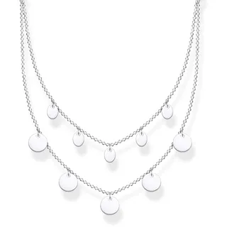 Thomas Sabo Damen Collier mit Coins silber 925 Sterlingsilber, 40-45 cm Länge