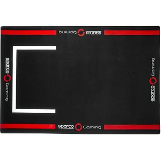 Sparco Cockpit-Teppich, 180 x 120 mm, Schwarz/Rot