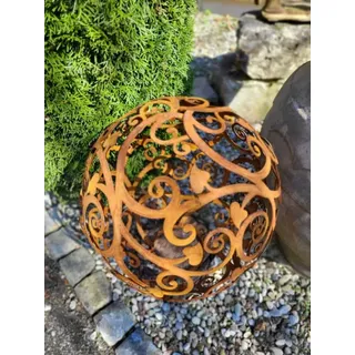 Edelrost Ornamentkugel, filigran Edelrost Ornamentkugel, sehr filigran - d = 50 cm