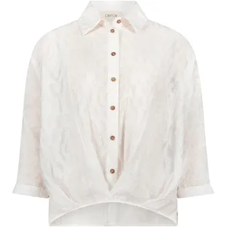 Klassische Bluse CARTOON "Oversize-Bluse mit Kragen", Damen, Gr. 34, weiß (rohweiß), Obermaterial: 77% Viskose CV. 23% Polyamid PA., Blusen Klassische Bluse
